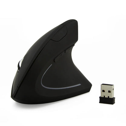 DeskOpti Wireless Ergonomic Vertical Mouse - 2.4G USB Optical for Right & Left Hand