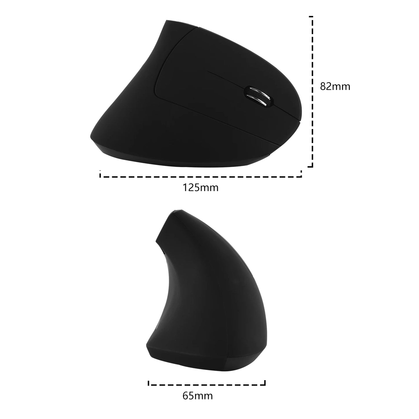 DeskOpti Wireless Ergonomic Vertical Mouse - 2.4G USB Optical for Right & Left Hand