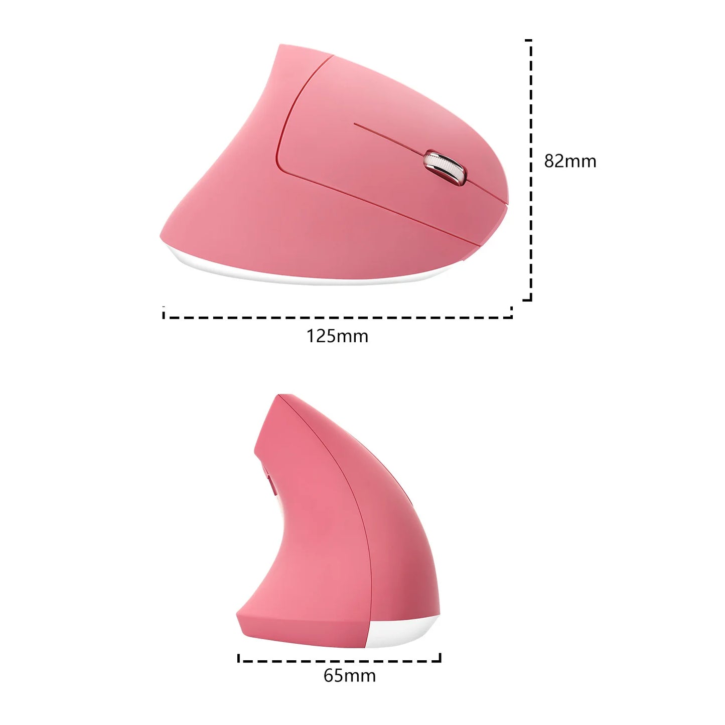 DeskOpti Wireless Ergonomic Vertical Mouse - 2.4G USB Optical for Right & Left Hand