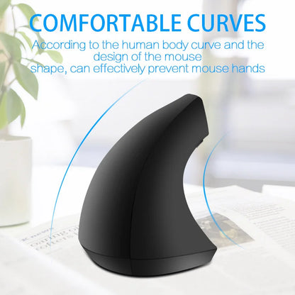 DeskOpti Wireless Ergonomic Vertical Mouse - 2.4G USB Optical for Right & Left Hand